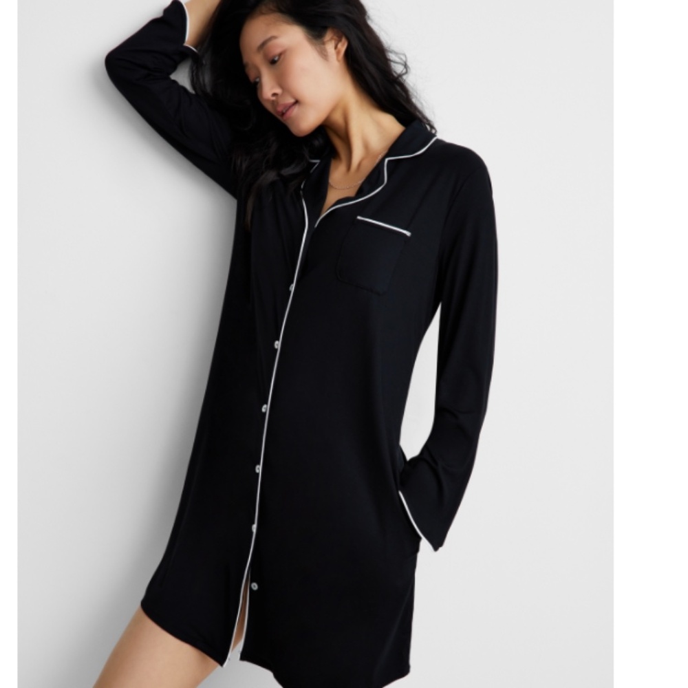 State of Day Women's Notch Collar Sleepshirt NWT